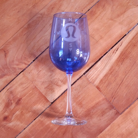 lululemon athletica Other - New Lululemon Ombré Blue Tall Stem Wine Glass